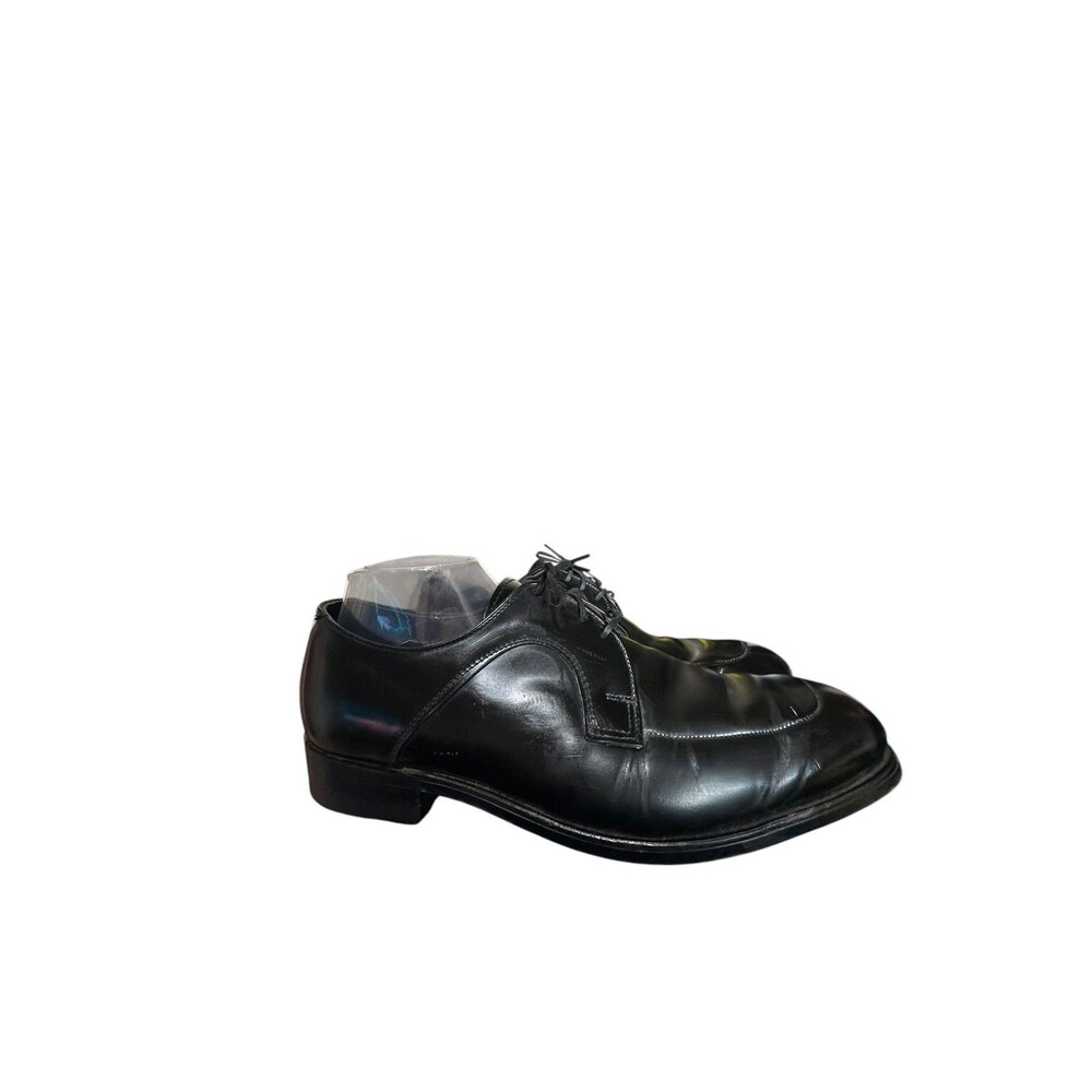 Vintage Allen Edmonds Noel Dress Oxford Lace Up Black Leather Men's Size 10.5 D